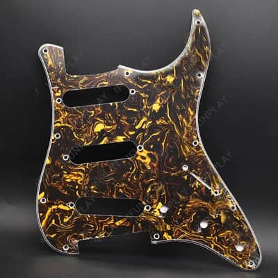 Yellow Tortoise Shell Stratocaster Strat Style Guitar Pickguard Scratch Plate image 1