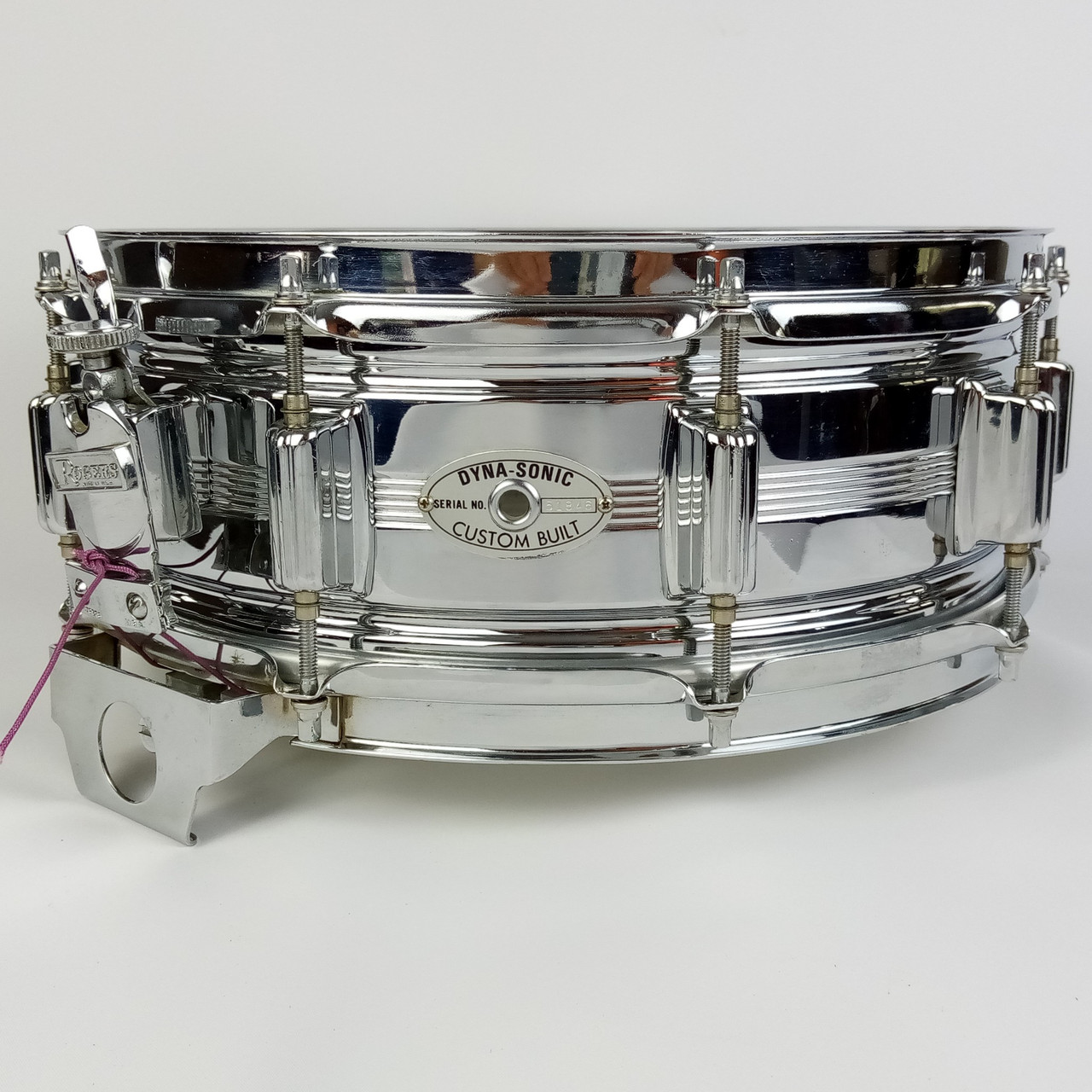 Rogers Dynasonic COB 14x5"Snare Drum 10Lug Vintage70s 5-Line Script Chrome Brass — main photograph