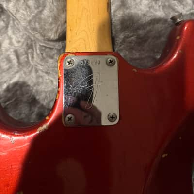1971 Fender Competition Mustang Bass Competition Red image 13