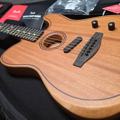 Fender American Acoustasonic Telecaster BRAND NEW Natural Full All Mahogany Semi-Hollow Body USA Fishman Piezo Pickup Acoustic-Electric Guitar image 1