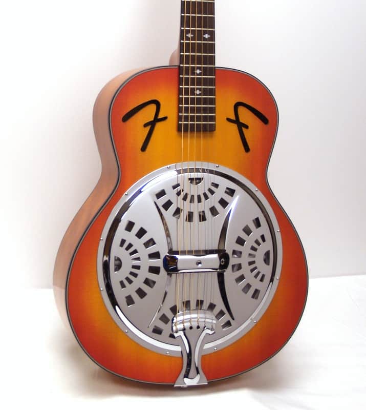 Fender FR-50 Round Neck Resonator Acoustic Guitar - Sunburst | Reverb