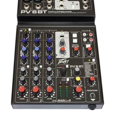 Peavey PV 6 BT 6 Channel Compact Mixer with Bluetooth image 1