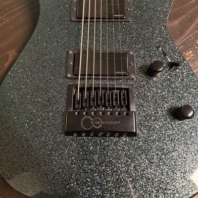 ESP LTD M-1007B 7-string Baritone Electric Guitar - Granite Sparkle Evertune image 2
