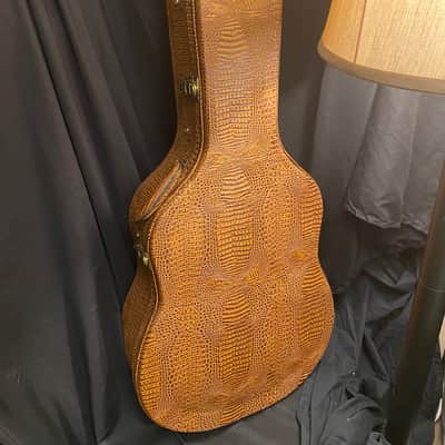 TourTek Wooden Acoustic Guitar Case for Dreadnaught Guitars 2020 Crocodile Print image 1