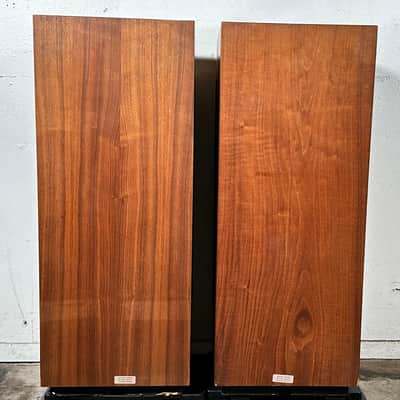 Mid Century Modern Speakers KLH Set 355 The Baron Tower Walnut Glass image 15