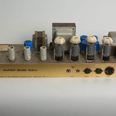 Marshall  JMP Model 1992 Super Bass 100 Watt Tube Full Stack Amplifier (1971), ser. #4642C. image 5