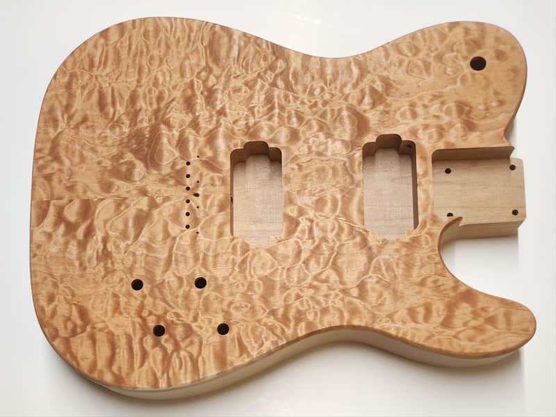 Shepard Custom Guitars Custom Telecaster Solid Body Backroute Quilted Maple Top On 1pc Alder 2026 - Unfinished image 1
