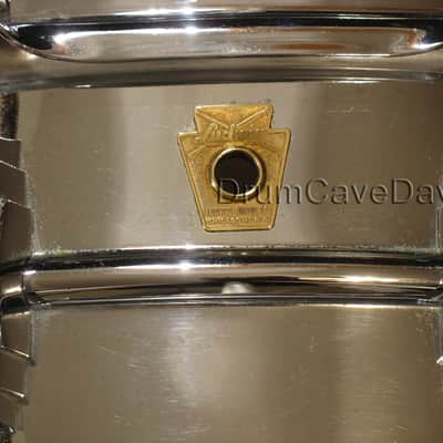 VINTAGE 1962-63 SUPER LUDWIG 400 5X14" COB (CHROME OVER BRASS) SNARE DRUM pre-LM400, COB HOOPS!!! image 12