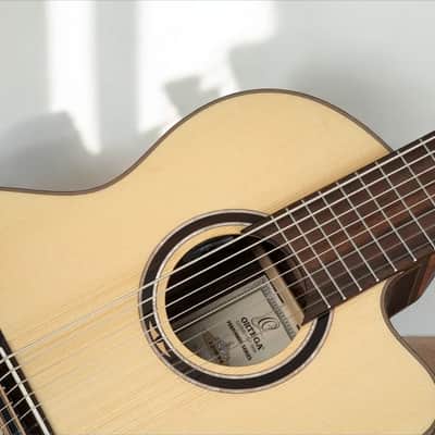 Ortega RCE158RW-8 Performer Series 8-String Classical Guitar â€“ Nylon Strings, Solid European Spruce, gloss finish Indonesian Rosewood, gloss finish, Cutaway, w/ Pickup image 11