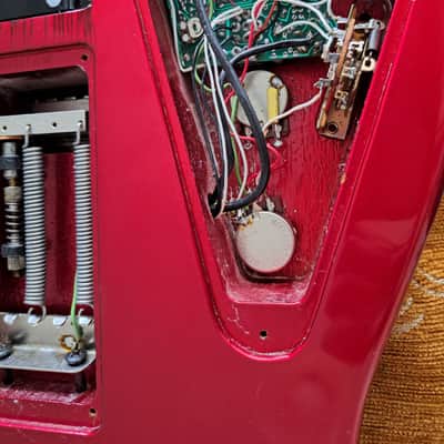 Hamer (USA) Chaparral Sustainiac Reverse Headstock 1989  - Bordeaux Red image 8
