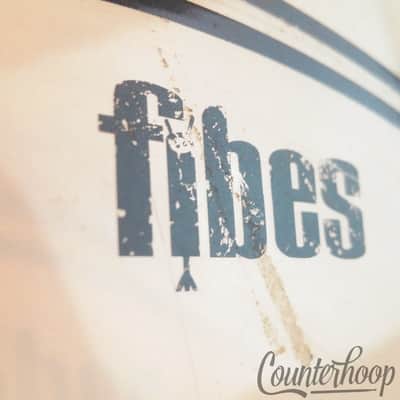 *Fibes 20" Bass Drum Logo Head Clear Batter Remo Powerstroke Vintage* image 2