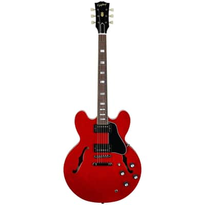 Epiphone Inspired by Gibson Custom 1962 ES-335 Reissue Electric Guitar (with Case), 60s Cherry image 3