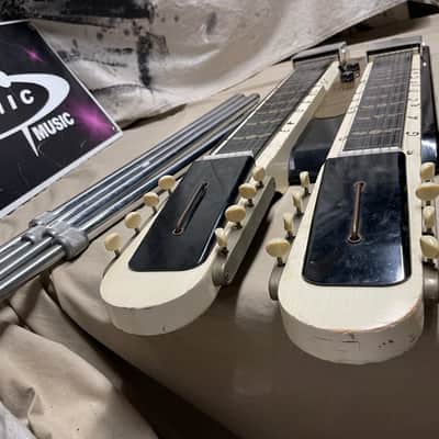 National Dual 8-String Double Neck Electric Steel Guitar with Legs - Local Pickup Only image 9