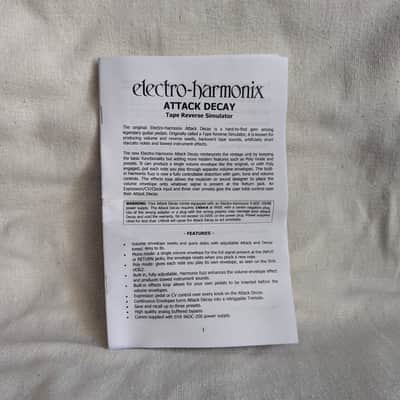 Electro-Harmonix Attack Decay Reverse Tape Simulator imagen 11