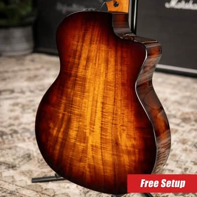 Taylor 214ce-K SB Plus Left-Handed Grand Auditorium Acoustic/Electric Guitar - Sunburst with Aerocase - Factory Demo image 2
