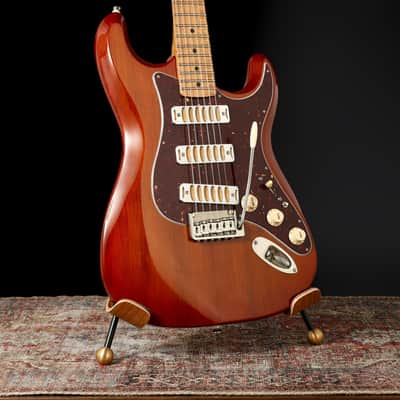 Ronin Morningstar 2019 - Honey Burst w/ highly figured “Flame Maple” neck + Raw Aluminum FB Mini’s image 6