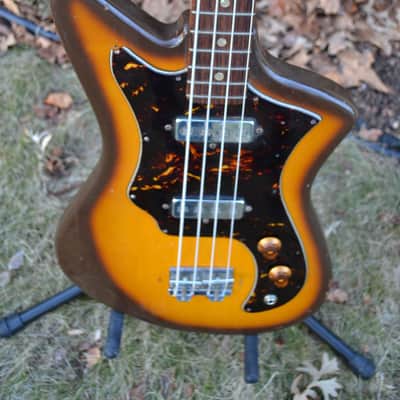 Vintage 1960's Intermark Cipher Bass Guitar Offset Body & Hockey Puck Headstock image 11