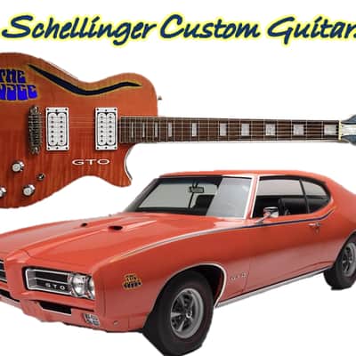 Schellinger Custom Guitars  GTO Judge Themed Guitar 2021 Carousel Red image 3