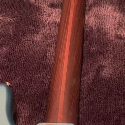 Left Handed Fender Custom Mod Shop American Precision Bass 2022 Ocean Turquoise image 2