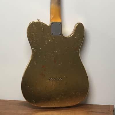 LEFTY Custom Heavy Relic TL59 Gold Metallic Vintage Guitar Aged Tele 6 Lb HSC image 5