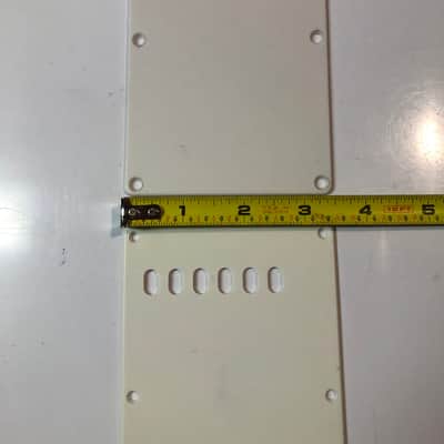Stratocaster Style Backplates Cavity Covers White Parchment image 4
