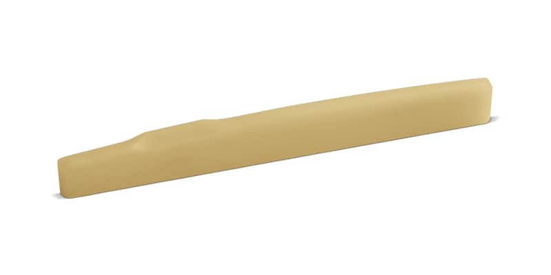 71.5 x 10 x 3.3 mm Unbleached Bone 12 Inch Radius Saddle – Fits Some Post-2000 Gibson® Guitars with Undersaddle Pickup image 1