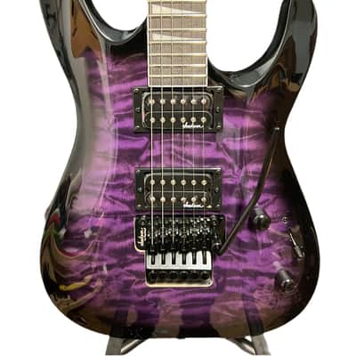 Jackson JS Series JS32Q DKA Dinky Archtop with Amaranth Fretboard 2020 - Present - Transparent Purple Burst image 2