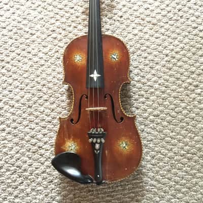 Early 1900's Vintage Gypsy Violin with Beautiful Inlay Detail image 9