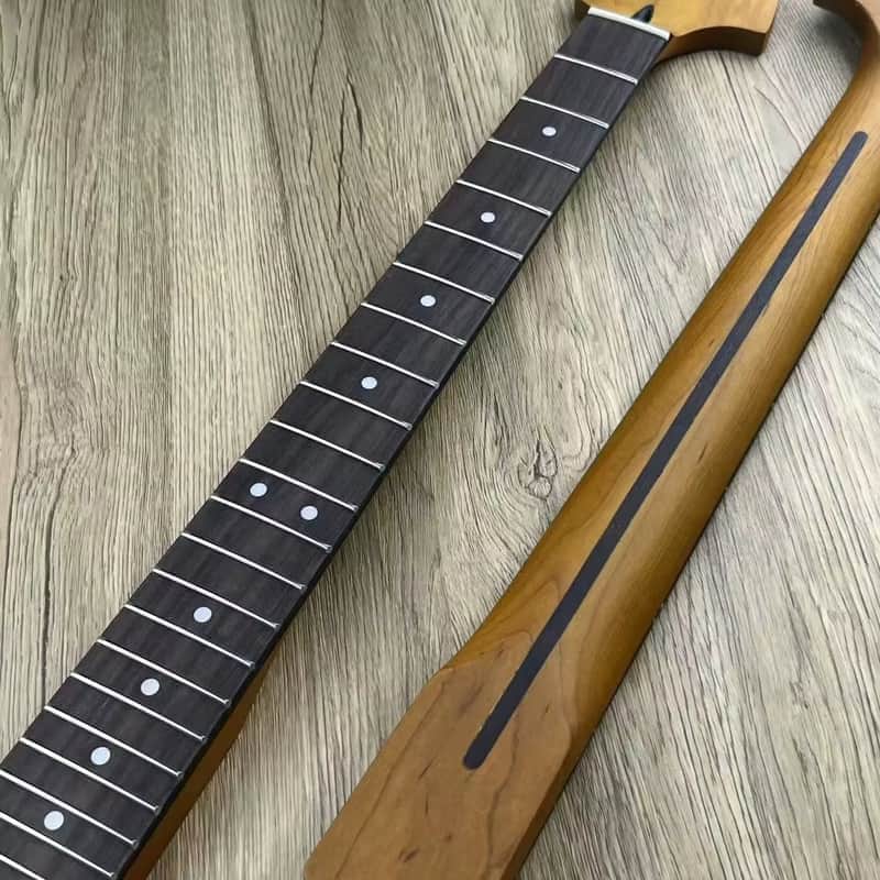 Guitar Stratocaster Strat Style Roasted Maple Wood Neck, 22 Frets Rosewood Fingerboard image 1