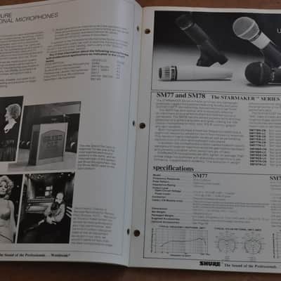Shure Microphones and Circuitry Products vintage catalog booklet brochure. 1982 image 4