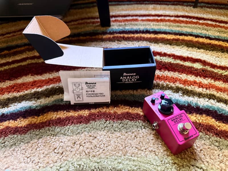 Ibanez ADMINI Mini Analog Delay 2010s - Maroon pink image 1