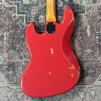 2015 Fender Road Worn ‘60s Jazz Bass Fiesta Red Electric Bass Guitar! image 8