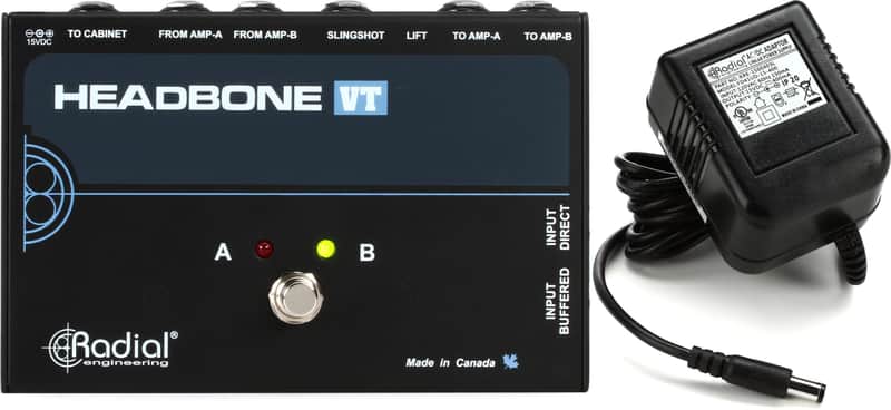 Radial Headbone VT Tube Amp Head Switcher Bundle with Radial R15DC