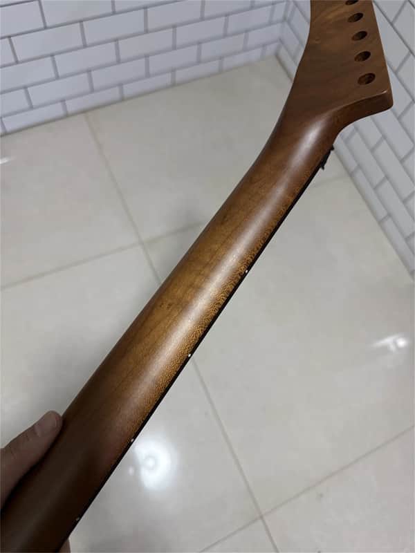 Stainless 22frets Banana head  Roasted Maple guitar neck Rosewood fingerboard Tuning Holes: 10 mm image 1