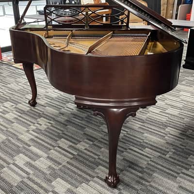 Steinway Model M 5'7" Chippendale Grand Piano 1997 (Restored) - Satin Mahogany image 14