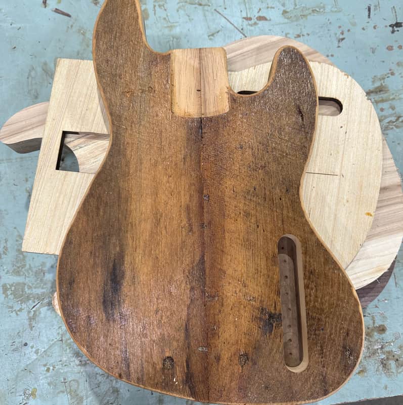 SHC - [ preview ] -  Jazz bass style 2024 - globe grain elevator. – Reclaimed Americana. image 1