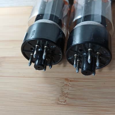 Very rare SYLVANIA 6L6GC 6L6-GC 6l6 gc matched pair DOUBLE RING GETTER big glass model ! Very strong image 10