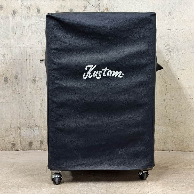 Original Vintage Kustom Tuck & Roll Cab Cover - 2x12 - Black image 1
