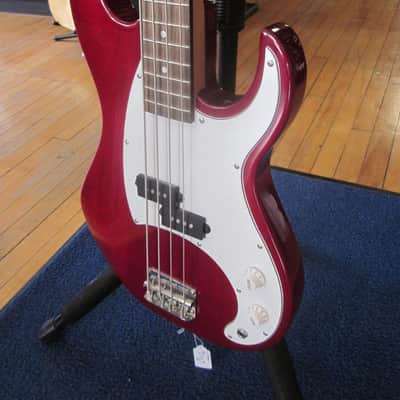 J. Reynold 4-String Electric Bass - Red/White image 9