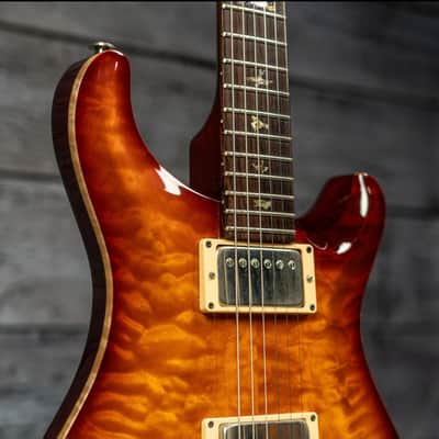 Paul Reed Smith PRS Custom 22 10 TOP Stoptail 1998 Vintage amber QUILT Cherry Sunburst Dragon II image 13