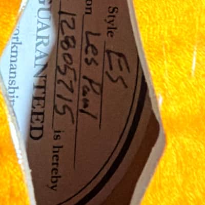 2015 Gibson Memphis ES-Les Paul Double Cream VOS – Lemon Burst – Rare Factory Dual DiMarzio Model - 1 of 150 Produced image 11