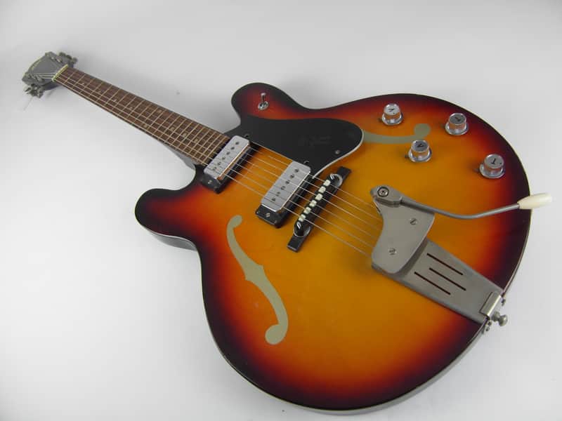 very rare vintage Klira Jazz guitar verythin seltene Jazzgitarre 60er f-Löcher aufgedruckt archtop image 1