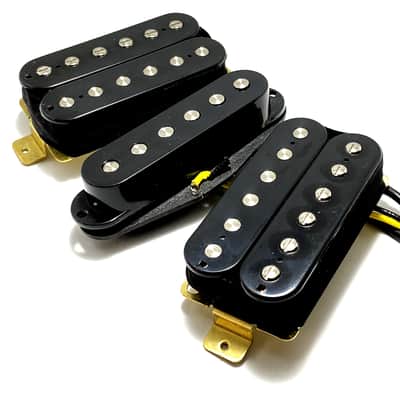 Mod Noiseless HSH Pickup Set, Passive Ceramic Modern Humbucker Bridge & Neck + Noiseless Strat Middle Pickup image 2