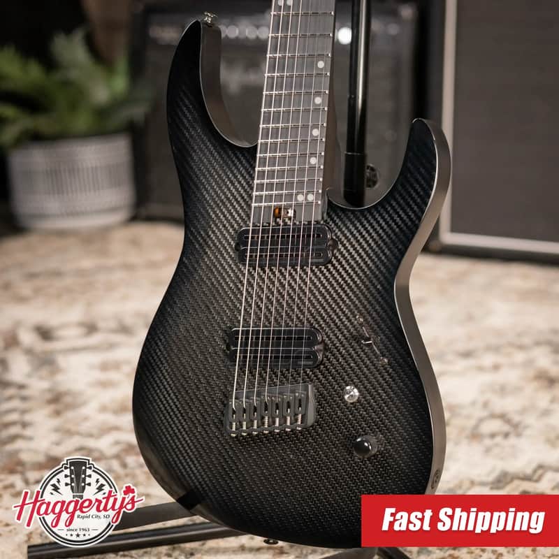 Legator N7F-Carbon Ninja Multi Scale 7-String Electric Guitar - Carbon with Gig Bag image 1