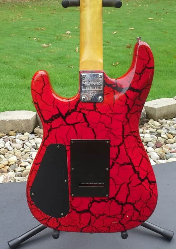 Extremely Rare 80s Charvel Charvette w/ Red Crackle Finish