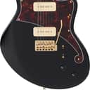 D'Angelico Deluxe Bedford Electric Guitar - Solid Black