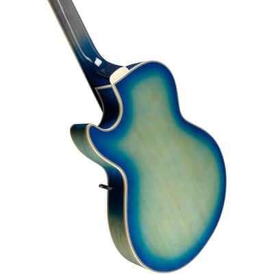 Ibanez GB10EMJBB George Benson Signature Hollow Body Guitar - Jet Blue Burst image 7