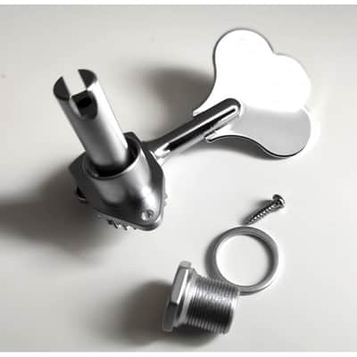 1 Hipshot RIGHT side Chrome Licensed Ultralight Bass Tuner 14mm 3/8 Clover image 6