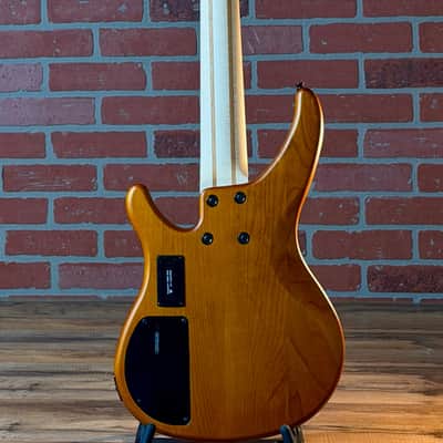 Yamaha TRBX605FM 5-String Electric Bass Guitar - Matte Amber image 13