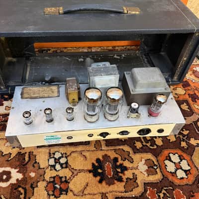Vintage 1966 Marshall JTM45 MKII Plexi Gold White Guitar Amplifier Head *1960s* image 14
